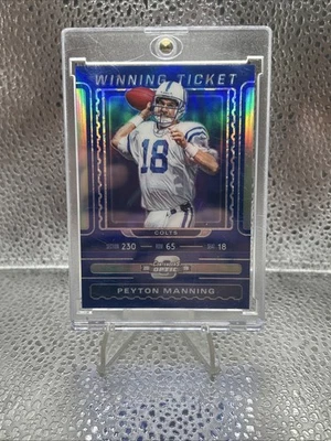2019 Optic Winning Ticket Peyton Manning /99 Silver Prizm - Image 1 of 2