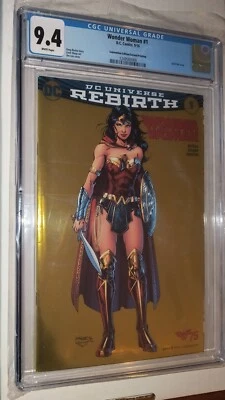 Wonder Woman Rebirth #1 (CGC 9.4) Gold Jim Lee Variant - Image 1 of 4
