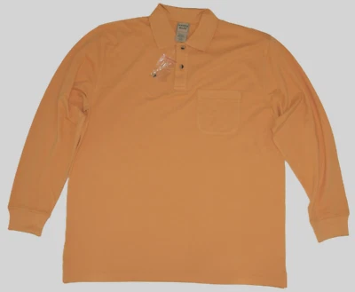 Scandia Woods Men's Mesh Polo Shirt long sleeve orange Brown size L - Image 1 of 4