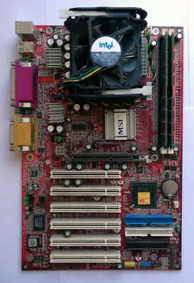 MSI 845E MAX Motherboard with Pentium 4 2.8GHz CPU and 2GB RAM - Test OK! - Image 1 of 4