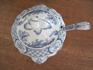 Old Chelsea Blue Furnivals Limited England 5" Sauce/Gravy Boat & Ladle - Picture 1 of 21