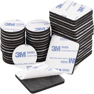 50Pcs Heavy Duty Double Sided Foam Tape Strong Pad Mounting Adhesive Black - Picture 1 of 7