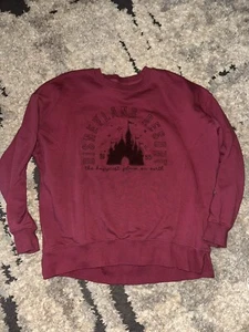 Disneyland resort 1955 Jersey Red Medium Sweatshirt - Walt Disney Women's - Picture 1 of 2