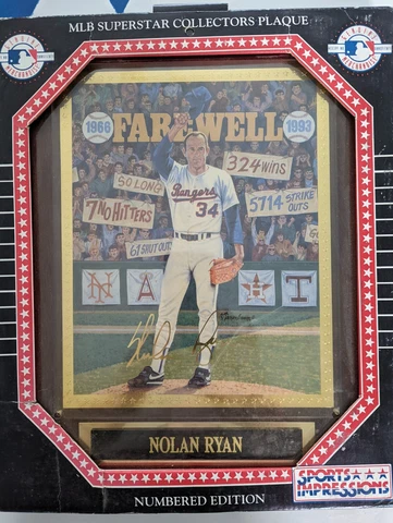 Sports Impressions Nolan Ryan MLB Superstar Collectors Plaque  #1161-62 Cover