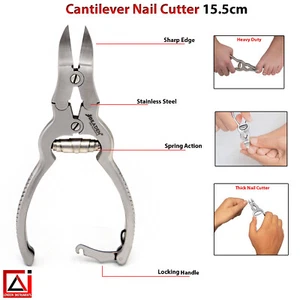 Manicure Pedicure Cantilever Toenail Art Clipper Heavy Duty Nipper Nail Care - Picture 1 of 5