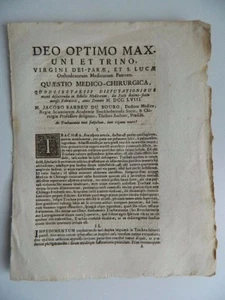 Latin, Quaestio Medico-Peter Barbeu Bourg Kommentare Berthold Quillau 1758 - Bild 1 von 3