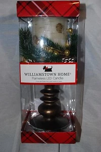 VELA PEDESTAL LED SIN LLAMA WILLIAMSTOWN HOGAR NAVIDAD BLANCA ABEDUL 12" NUEVA - Imagen 1 de 5