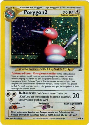 Pokémon TCG - Porygon2 - Neo Revelation - 2001 #12/64 Deutsch NM - Bild 1 von 2