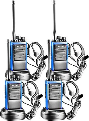 Rechargeable Long Range Two-way Radios with Earpiece 4 Pack AR-6 Walkie Talki... - Image 1 of 4