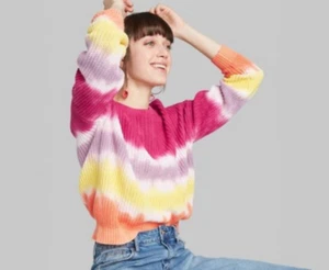 Oversized Tie-Dye Pullover Sweater - Wild Fable -Multicolor -Various Size -S484 - Picture 1 of 3