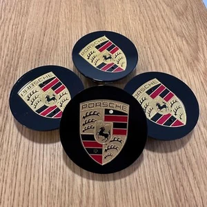 4xPorsche Original Nabendeckel Felgendeckel Schwarz hochglanz 911 00004460733 - Bild 1 von 7