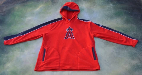 Vintage Reebok MLB Anaheim Angels Hoodie Jacket Size XL Cover