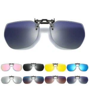 Polygon Style Polarized Clip On Sunglasses for Women Over Prescription Glasses - Picture 1 of 23