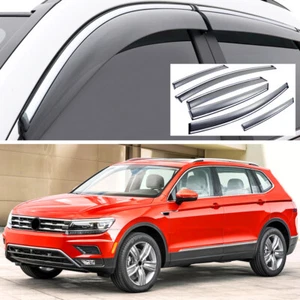 6Pcs Rain Guard Vent Shade Wind Deflector Window Visors for 2018-2024 VW Tiguan - Picture 1 of 8