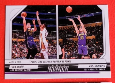 TARJETAS DE CAMISETA DE LUKA DONCIC LAKERS #d1/235 AUSTIN REAVES INSTANT LOS ANGELES LAKERS Foto 1 de 2