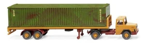 Wiking H0 1/87 055405 Magirus Deutz Flachpritschensattelzug Container - OVP NEU - Bild 1 von 1