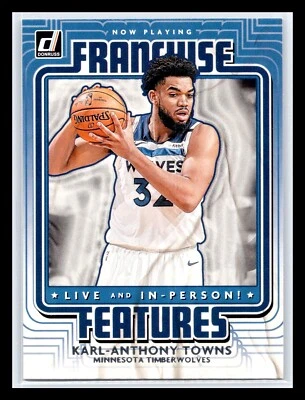 2020-21 Donruss #18 Karl-Anthony Towns Franchise Features Minnesota Timberwolves - Image 1 of 2