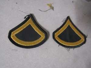 MILITARY PATCH SEW ON STRIPES US ARMY RANK SET OF 2 PRIVATE FIRST CLASS PFC - Picture 1 of 1