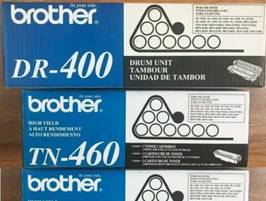 Set 2 neue original werkseitig versiegelte Brother TN-460 Toner und DR-400 Bildtrommel - Bild 1 von 1