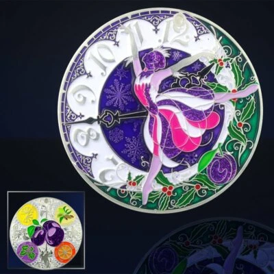 GeocoinClub Dec 2016 - Sugar Plum Fairy Silver Geocoin Geocaching Collectible - Image 1 of 4