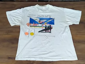 T-shirt windsurf vintage anni '80 grande punto singolo grafica - Foto 1 di 8