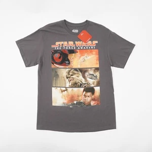 NEW Star Wars The Force Awakens T Shirt Mens Large Gray Short Sleeve Cotton NWT - Picture 1 of 7
