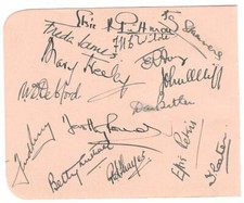 TENNIS 1936 RARE ORIGINAL AUTOGRAPH BOOK PAGE 16 X SIGNATURES PERRY, ROUND ETC 
