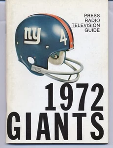 1972 N.Y. Giants FB Press/Media Guide Ex Condition - Bild 1 von 1