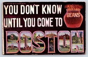 Cartolina You Don't Know Beans Until You Come To Boston, Massachusetts - Foto 1 di 2