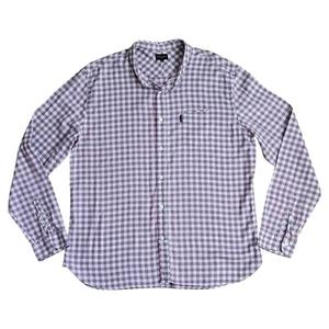 PAUL SMITH Jeans Shirt Lilac Check Long Sleeve Button-down Lightweight Mens XXL - Picture 1 of 9