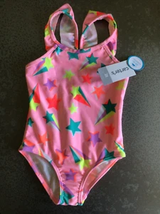 Carter’s Pink stars Bathing Suit Swim 2T months NWT one piece UPF 50+ - Picture 1 of 2