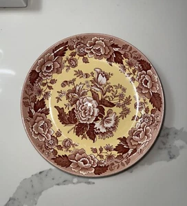 Spode Archive Collection British Flower Poppy 8.5” Pasta Salad Bowl Rust Yellow - Picture 1 of 16