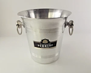 Pommery Reims-France Champagne  Aluminum Ice Bucket 8" Tall Made in France - Picture 1 of 5