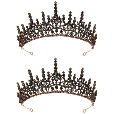  2 pieces rhinestone wedding crown Baroque retro headpiece wedding headpiece - Image 1 of 4