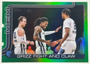 2025-26 Topps Basketball Grizz Fight and Claw Green Foil /99 Memphis Grizzlies - Picture 1 of 2
