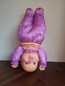 1996 Baby Headstand Surprise 14” Tumbling Doll Toy Stands Head Nylon Purple  - Picture 1 of 11