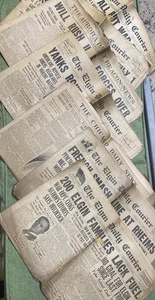 (7) Vintage 1918 Elgin Daily Carrier, Chicago, & Aurora Illinois Newspapers - Picture 1 of 10