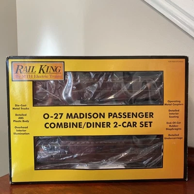 MTH Rail King 30-6238 Madison Passenger Combine / Diner Set 2 Pack Pennsylvania - Image 1 of 4
