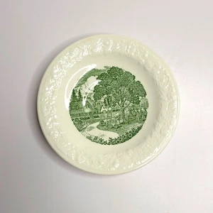 Vintage Homer Laughlin Pastoral Plate 6” Saucer The Green Farm Scene - Picture 1 of 4