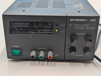 Fonte de alimentação DC display analógico BK Precision modelo 1622A 0 a 60V, 0 a 1,5A - Imagem 1 de 4