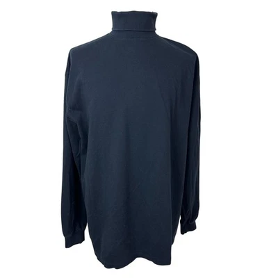 Cabelas Para Hombre 2XL Alto Negro Cuello Tortuga Manga Larga Sudadera Pesada 100% Algodón  Foto 1 de 4