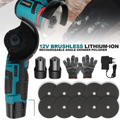 Akku Winkelschleifer 12V mini Trennschleifer Schleifmaschine 19500 rpm +2 Akku - Bild 1 von 4