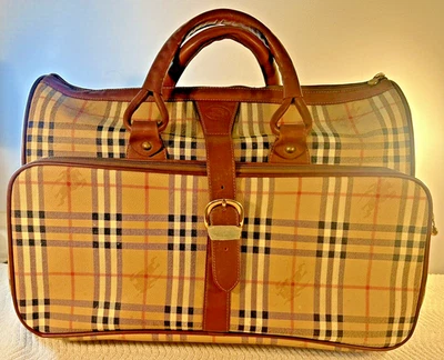 Vintage BURBERRYS authentifizierte Reisetasche Reisetasche Haymarket Karo - Bild 1 von 4