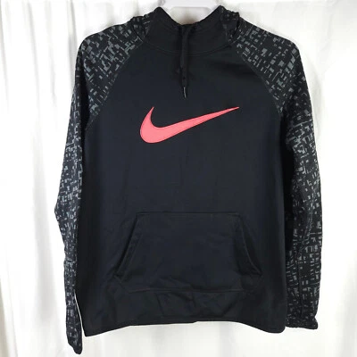 Sudadera con capucha Dri-Fit forrada de vellón manga camuflada negra mediana NIke para mujer Foto 1 de 4