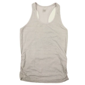 Athleta women's Grey and Pink Heather Ruched sides Racerback Tank Top size Large - Picture 1 of 9