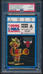 1995 Chicago Bulls NBA Playoffs Round 1 Ticket Stub 5-2-95 Jordan 25 Points PSA - Picture 1 of 4