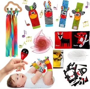 Newborn Baby Sensory Toys 11 Pcs Black and White Sensory Toys Baby Toys 0-6 Foil - Picture 1 of 8