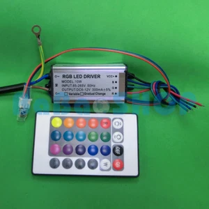 10W RGB Waterproof LED AC Driver Power Supply Lamp Light Bulb + Memory Function - Picture 1 of 2