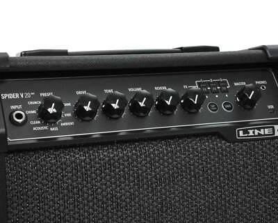 New LINE 6 SPIDER V 20 MKII Combo Amp Modeling Digital Effects 20w 8" warranty - Image 1 of 2