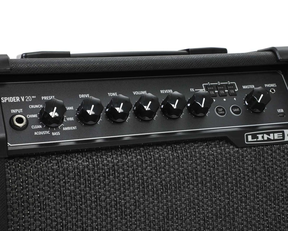 New LINE 6 SPIDER V 20 MKII Combo Amp Modeling Digital Effects 20w 8" warranty - Image 1 of 2